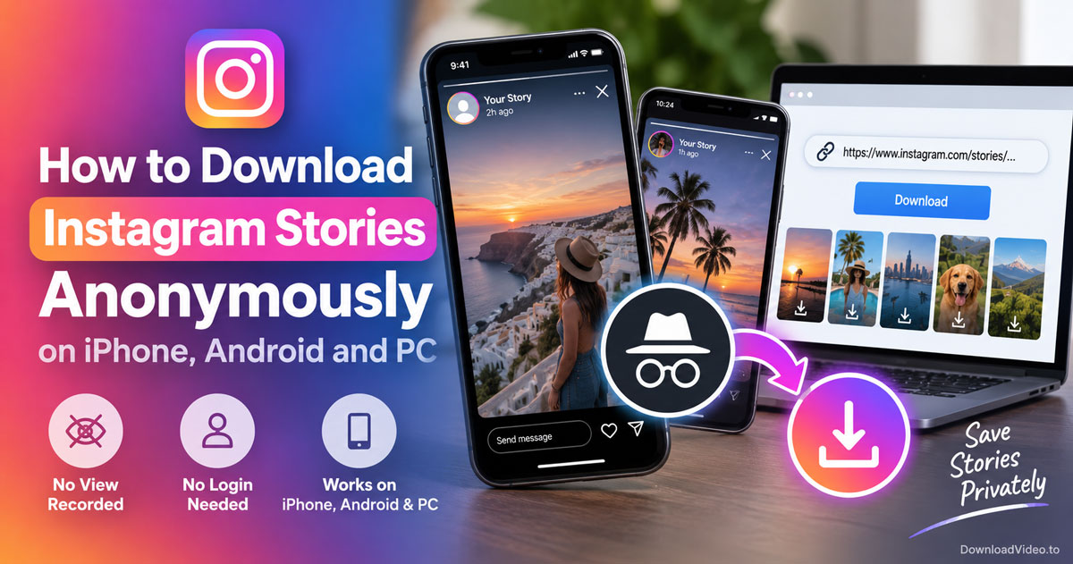 How to Download Instagram Stories Anonymously on iPhone, Android and PC