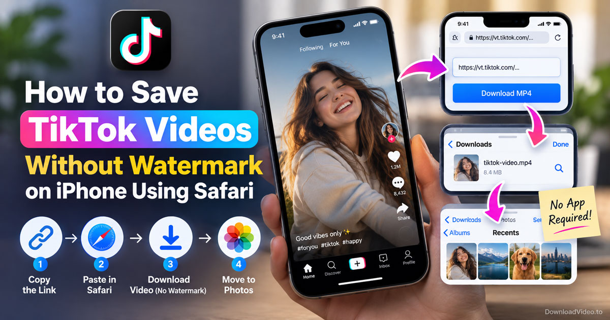 How to Save TikTok Videos Without Watermark on iPhone Using Safari